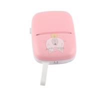 Jiawu Mini Stampante Termica, Multifunzionale, Leggera, Facile da Usare, Portatile, Connessione, Stampante Termica Tascabile per gli Amanti delle Etichette (PINK)