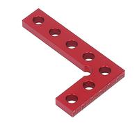Jiawu Mini Strumento per Trovare il Centro Quadrato Piccolo, Righello Quadrato Rosso Anodizzato in Lega di Alluminio da 90 Gradi, per Carpentieri con Scala di Misurazione Accurata per Falegnami