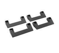 Jiawu Misura i Custodi Facili da Installare un Gancio degli Strumenti per i Carpentieri dei Lavoratori, Set di 4 Portabanca di Misurazione per Ringhiere (BLACK)