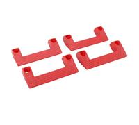 Jiawu Misura i Custodi Facili da Installare un Gancio degli Strumenti per i Carpentieri dei Lavoratori, Set di 4 Portabanca di Misurazione per Ringhiere (rosso)