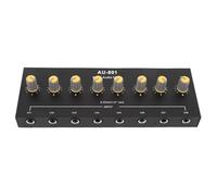 Jiawu Mixer Audio, Interfaccia Audio Portatile Stereo a 8 con Controllo Indipendente del Microfono e Aumento del Guadagno, Preamplificatore Microfonico con Ricarica di Tipo C per la Registrazione