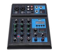 Jiawu Mixer Multifunzionale a 4 con Microfoni Cordless per Podcast Studio Ed Eventi Dal