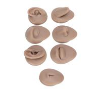 Jiawu Modello per Praticare Piercing Al Corpo, Silicone Alimentare Morbido e Flessibile Come la Pelle Umana Modello per Praticare Piercing in Silicone, per all'orecchio con Occhio Naso Bocca Lingua