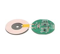 Jiawu Modulo di Ricarica Wireless, Caricabatterie Wireless con Ingresso 5-12V a Ricarica Rapida da 15 W, Circuito PCBA con Bobina di Magnetica per Desktop, Automobili, Progetti Fai da Te