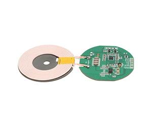 Jiawu Modulo di Ricarica Wireless, Caricabatterie Wireless con Ingresso 5-12V a Ricarica Rapida da 15 W, Circuito PCBA con Bobina di Magnetica per Desktop, Automobili, Progetti Fai da Te