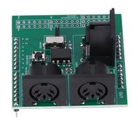 Jiawu Modulo Scudo MIDI, Scheda Adattatore MIDI con Isolamento Luminoso, Modulo con Porte IN OUT THRU RUN Switch e Connettori Pin da 2,54 Mm per Progetti Microcontroller