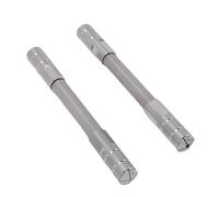 Jiawu Morsa a perno in acciaio inossidabile, 2 pezzi trapano a mano a doppia estremità con superficie ergonomica strutturata per riparazione di gioielli e orologeria