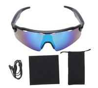 Jiawu Occhiali da Sole Bluetooth, Occhiali Sportivi Intelligenti, Microfono Integrato e Altoparlanti Auricolari Aperti per Musica e Chiamate, per Ciclismo, Corsa, Guida, Scooter