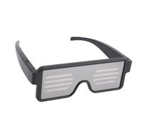 Jiawu Occhiali Luminosi a LED Dinamici Occhiali Luminosi Ricaricabili Tramite USB Luce Bianca 11 modalità per Feste Concerti in Discoteca