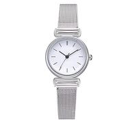 Jiawu Orologio da Polso Rotondo in Quarzo Casual, Quadrante Piccolo in Lega | Orologio analogico con cinturino in lega, leggero, da indossare ogni giorno da donna
