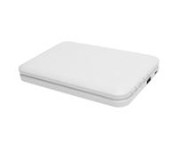 Jiawu Orologio di Ricarica Wireless a Ricarica Rapida da 15 W con Specchio LED, Elettronico da Comodino, Design Pieghevole per Risparmiare Spazio, Materiale Siliconico Antiscivolo (WHITE)