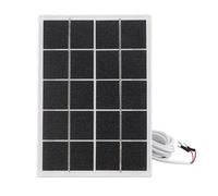 Jiawu Pannello Solare da Camera da Esterno 3W 5V Caricatore Monocristallino, Pannello di Carico Solare Efficiente per 3 più Video, Facile Installazione per Uso Interno Ed Esterno (WHITE)
