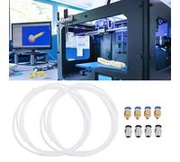Jiawu PC4-M6 Accessori per la Stampa Anticorrosione per Accessori Permanenti per Stampanti 3D per 3D-pla-ABS di 1,75 Mm, 2 * Tubo PTFE 4 * PC4 M6 Connessione + 4 * PC4 M10 Connessione Facile