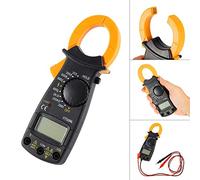 Jiawu Pinza Amperometrica Digitale 600 A AC/DC, Multimetro A Portata Automatica con Tester di Tensione, Amperometro, Display LCD da 1999 Conteggi con Protezione da Sovraccarico per Uso Industriale