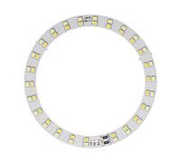 Jiawu Plastra LED Anello 10W, 50 Perline LED con Alimentazione USB, per | Illuminazione fredda e calda a 2 colori, perline SMD 2835, substrato in alluminio, per lampade fai da te e illuminazione