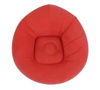 Jiawu Poltrona Blow Up Beanless Bag, Poltrona Gonfiabile in PVC con Morbido Floccaggio, Ergonomica per il Soggiorno, Compatta e Versatile (rosso)
