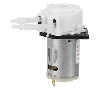 Jiawu Pompa Dosatrice Peristaltica 12V, Piccola Pompa per Trasferimento di Liquidi da 10-90 Ml/min, Testa della Peristaltica Autoadescante CC con Tubo in Silicone da 2x4 Mm, per Analisi Chimiche di