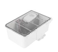Jiawu Pompa per Vasca da Doccia 12V/24V 750GPH con Interruttore a Galleggiante Automatico, Cassetta di Scarico di Sentina a Ingresso Multiplo per Yacht Marino, Pompa Elettrica Sommergibile con (12V)