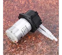 Jiawu Pompa Peristaltica, Pompa Dosatrice Autoadescante con Motore 12V DC, Testa della per Acquario per Analisi Chimica Fai-da-Te con Tubo in Silicone 3x5mm per Uso Sperimentale Biotecnologico (BLACK)