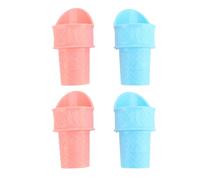 Jiawu Porta Cono Gelato, Mini Coni Gelato Riutilizzabili con Supporto Verticale, Misurino in Materiale PP Senza BPA con Base Piatta per Bambini Che Servono Sorbetto Yogurt Rosa Blu Set da 4