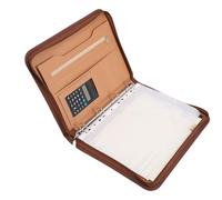 Jiawu Portfolio delle Cartelle con Cerniera, 10 Cartelle di File 30 Fogli Taccuino, Portafoglio di Calcolazioni Solari, Blocco Note, Curriculum, Pad di Scrittura, Organizzatore