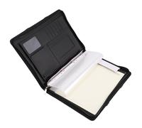 Jiawu Portfolio in Pelle PU con Cerniera, 10 Tasche File 30 Fogli Taccuino 4 Anelli Leganti A4 Organizzatore di Documenti, Pad di Scrittura, Cover da 10,1 Pollici per la Conferenza