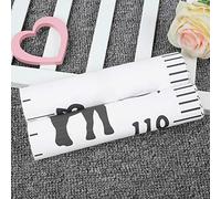 Jiawu Righello per Misurare l'altezza dei Bambini, Grafico di Crescita da Appendere Alla Parete in Legno da 2 M con Tela, Righello per Misurare l'altezza dei Bambini per la Decorazione della (B)