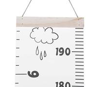 Jiawu Righello per Misurare l'altezza dei Bambini, Grafico di Crescita da Appendere Alla Parete in Legno da 2 M con Tela, Righello per Misurare l'altezza dei Bambini per la Decorazione della (A)