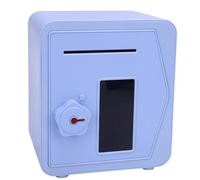 Jiawu Salvadanaio per Bambini, Touch Screen LCD Ampio e Spazioso, Salvadanaio Elettrico Automatico per Ragazzi e Ragazze, Sicuro per Bambini per Giochi Educativi (Blue)