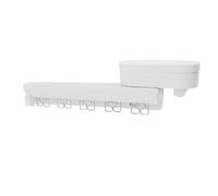 Jiawu Scaffale per Asciugatura per Asciugatura del Lavandino per per Lavanderia a Muro Montato per il Bagno in Lega di Alluminio da Bagno Balcone (WHITE)