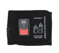 Jiawu Scaldabiberon, Alimentato Tramite USB, Design a Doppia Bottiglia, Display LCD, Temperatura Regolabile, Scaldabiberon USB Portatile con Custodia Termica Isolata per il Latte Materno, Viaggi a
