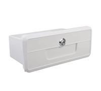 Jiawu Scambio di Stoccaggio della Barca, Box Barca per Barca in Plastica ABS con Design a Doppia Tazza, Blocco del Pulsante Nascosto, Spaziosa Scatola di Stoccaggio di Yacht. (White)