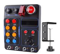 Jiawu Scatola Pulsanti Sim Racing per PC, Controllo Guida Simulatore con 30 Pulsanti Programmabili, Retroilluminazione RGB, Porta USB, Compatibile con Volante V9 GEN2