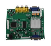 Jiawu Scheda Convertitore Video HD RGB CGA EGA YUV a VGA per Giochi con Scansione Automatica, Supporto 640x480 800x600 1024x768 1360x768, Convertitore A/D a 24 Bit per 16,7 Milioni di Colori,