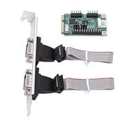 Jiawu Scheda Porta Seriale PCIe 232 DB9 a 2 Porte con Doppie Porte per PC Desktop e Laptop, Trasferimento Dati Ad Alta velocità, Staffe a Profilo Completo e Basso