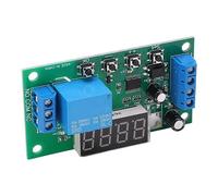 Jiawu Scheda relè Contaimpulsi con Precisione 0,01 S, Modulo relè Multifunzionale a 1 Canale con Isolamento Fotoaccoppiatore da 0,1 S a 9999999,9 Timer di Ritardo 12 modalità NPN PNP 5-24 V (12V)