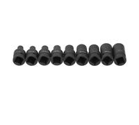 Jiawu Set di Bussole per Rubinetto, 9 Pezzi Bussola per Rubinetto Quadrata con Attacco da 1/2 Pollice Acciaio Al Cromo Molibdeno Design Sottile Marcatura Chiara con compatibilità Universale per Chiave