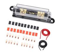 Jiawu Set di Cavi per Batteria Ad Alte Prestazioni, 20 Piedi, 1/0 AWG, con Scatola Fusibili, Varie Applicazioni per Illuminazione Interna e Saldatura