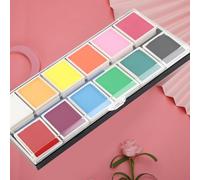 Jiawu Set di Pitture per il Viso per il Corpo a Base d'acqua 12 Colori - Pigmento per Trucco Viso Non Tossico e Sicuro per Feste di Halloween, Trucco Fantasia Fai Te per Adulti e Bambini, Facile