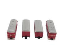 Jiawu Set di Trenini Giocattolo in Lega retrò, Modello Realistico di Locomotiva Retrattile per Bambini, Set da Gioco a Frizione per Appassionati di Ferrovie di Tutte le età in Stile Vintage - (rosso)