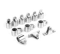 Jiawu Set per Accessori Marine da 22mm, Acciaio Inossidabile 316 per Tops | Scivolo a ganasce in ghisa 316 SS, cappuccio terminale dell\'occhio, cerniera per ponte di barche per barche, yacht,