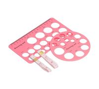 Jiawu Silicone Misuratore per Flangia, Set Righello per Capezzolo, da | Aiuto per la misurazione del tiralatte, 21 fori di misurazione, bastoncini rotondi e rettangolari, materiale morbido e