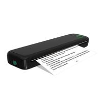 Jiawu Stampante Portatile Wireless per Viaggi, Stampante Termica Bluetooth, Carta Termica A4, Stampante Senza Inchiostro con 1 Rotolo di Carta, Compatibile con IOS, Android e Laptop