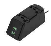 Jiawu Stazione di Ricarica per Controller, Dock di Ricarica Doppio USB 2 in 1 con Luce LED per Maniglia Controller, Supporto di Doppio, Stazione di Rapida per Caricabatterie USB per Wireless