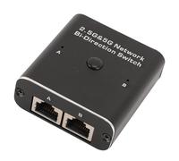 Jiawu Switch di Rete RJ45 a 2 Porte Splitter Ethernet Switch Bidirezionale 2.5G 5G One in Two Out o Two in One Out Gigabit Ethernet con Custodia in Lega di Alluminio per Cavo
