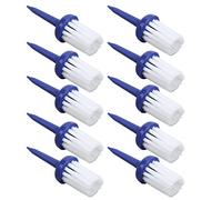Jiawu Tee da con Spazzola per Allenamento del Conducente, 10 Pezzi Tee da in Plastica a Bassa Resistenza Distanza Maggiore Altezza Costante da Infrangibili (Capelli Blu e Bianchi)