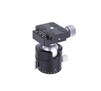 Jiawu Testa a Sfera per Treppiede in Metallo da 32 Mm, Teste Panoramiche Rotanti a 360 Gradi, Testa a Sfera con Leva di Bloccaggio Rapido per Monopiede per Fotocamera Mirrorless