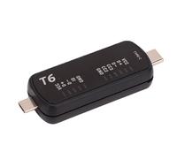 Jiawu Tester USB C T6, Multimetro Digitale a Doppia Porta, Misuratore di Tensione e Corrente, con compatibilità Tipo C e Micro USB, per Smartphone, Tablet, Laptop