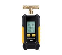 Jiawu Vacuometro Digitale, Misuratore Tester di Pressione con Rilevamento delle Perdite di Evacuazione, Vuotometro con Calibrazione Automatica Precisione ±0,1%, 6 Unità