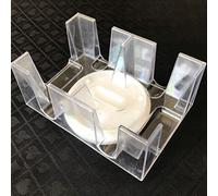 Jiawu Vassoio per Carte Trasparente e Girevole per 2 o 6 Mazzi, Comodo Porta Carte da Gioco, Organizer per Giochi di Rotanti per Canasta, Poker, Serate di Giochi in Famiglia, Plastica Resistente